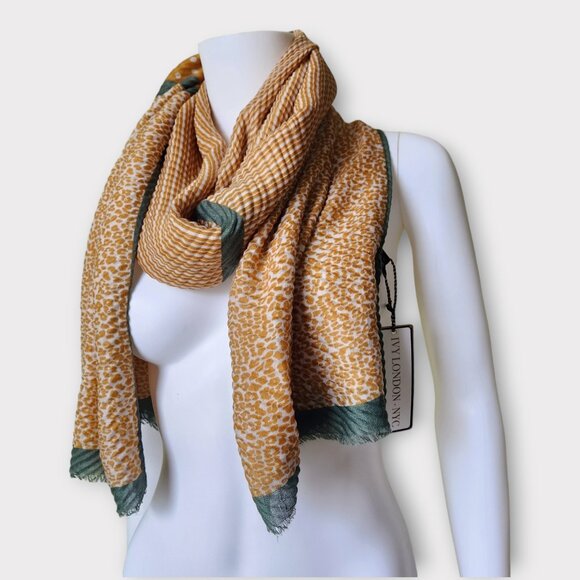 Ivy London NYC Shawl Wrap Mixed Print 35"x75" Boho Scarf - Picture 3 of 6